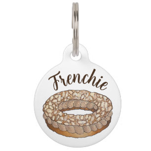 Médaillon Pour Animaux Frenchie French Paris Brest Pâtisserie Choux Desse