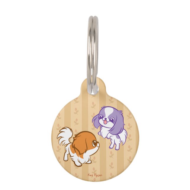 Médaillon Pour Animaux Frolocalisation Kawaii Chiens Japonais (Devant)
