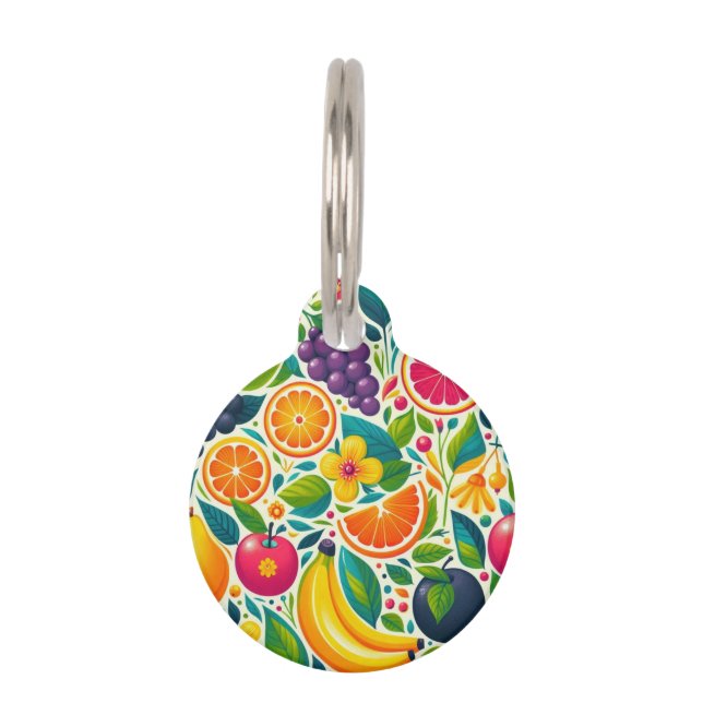 Médaillon Pour Animaux Fruits colorés (Devant)