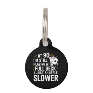 Médaillon Pour Animaux Funny 90e Anniversaire Cartes Cadeaux Plein pont d