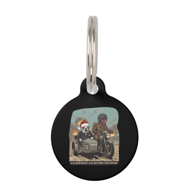 Médaillon Pour Animaux Funny British themed Christmas (Devant)