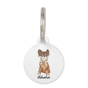 Médaillon Pour Animaux Funny chihuahua portant le sweat - shirt à capuche
