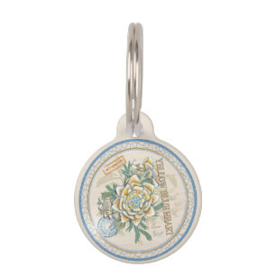 Médaillon Pour Animaux G Bureau de la création Fleur jaune