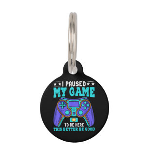 Médaillon Pour Animaux Gamer Shirt Boys Hommes Enfants Ados A Interrompu