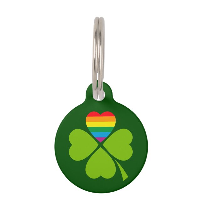 Médaillon Pour Animaux Gay Lucky Clover (Devant)