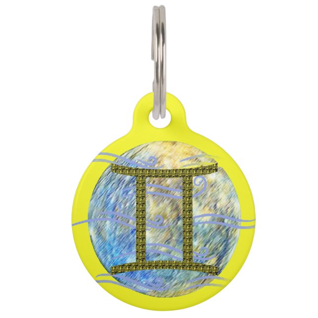 Médaillon Pour Animaux Gémeaux (Devant)