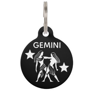 Médaillon Pour Animaux Gémeaux