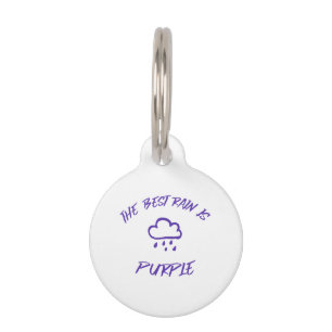 Médaillon Pour Animaux GenX La meilleure pluie est violette