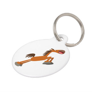 Médaillon Pour Animaux Giddyup, Horsey ! Tag de chien de cheval de dessin