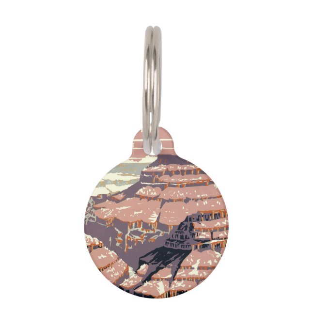 Médaillon Pour Animaux Grand Canyon Western Graphic Art American (Devant)