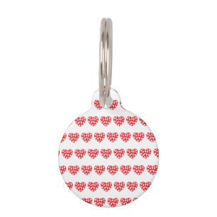 Médaillon Pour Animaux Grand coeur rouge avec peu de coeur