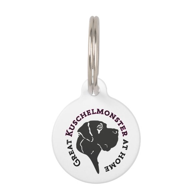 Médaillon Pour Animaux Grand Kuschelmonster à la maison (Devant)