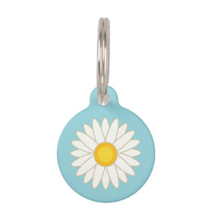 Médaillon Pour Animaux Grande fleur de marguerite de dessin animé avec in
