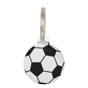 Médaillon Pour Animaux Graphisme de ballon de football classique Fan de s
