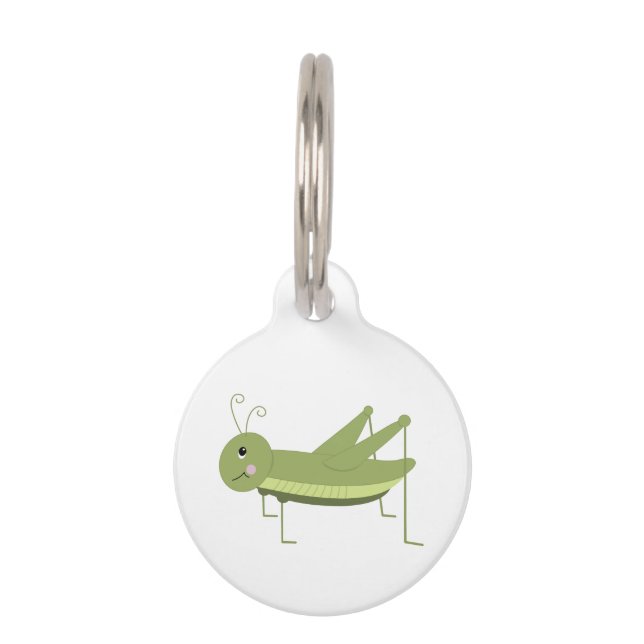 Médaillon Pour Animaux Grasshopper vert (Devant)