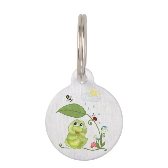 Médaillon Pour Animaux Grenouille d'été (Devant)