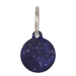 Médaillon Pour Animaux Grille étoilée de ciel nocturne