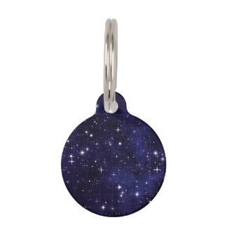 Médaillon Pour Animaux Grille étoilée de ciel nocturne