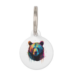 Médaillon Pour Animaux Grizzly Oear Amateurs Pop Art Big Grizzly Ours