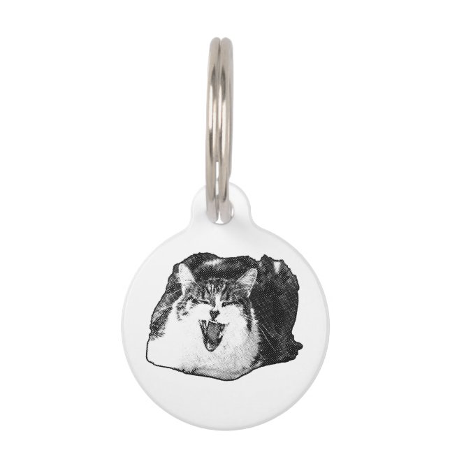 Médaillon Pour Animaux Gros Miaou, Nom Manga (Devant)