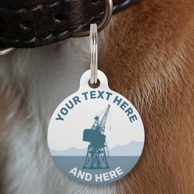 Médaillon Pour Animaux Grue de chantier naval (Créateur téléchargé)