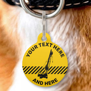 Médaillon Pour Animaux Grue de construction