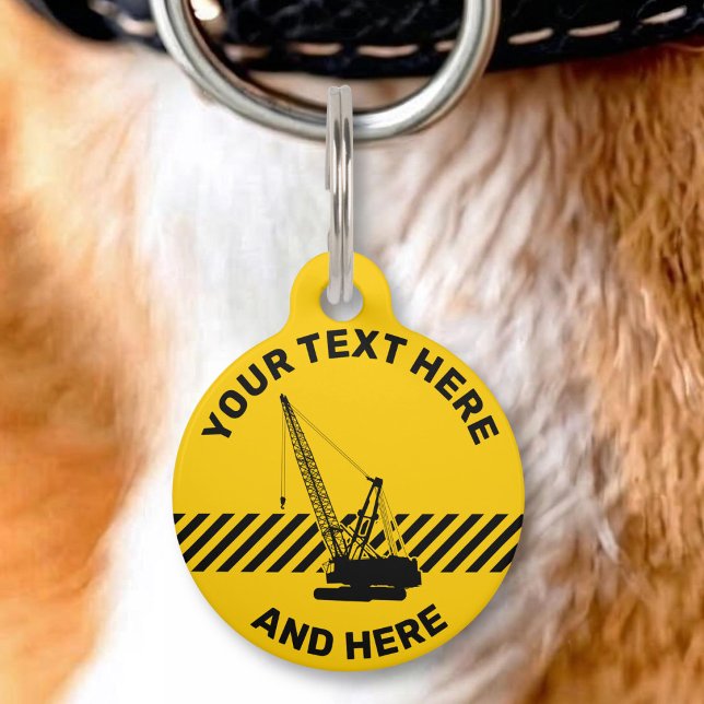 Médaillon Pour Animaux Grue de construction (Créateur téléchargé)