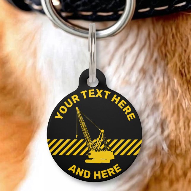 Médaillon Pour Animaux Grue de construction (Créateur téléchargé)