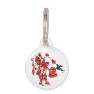 Médaillon Pour Animaux Guerrier aztèque de chaman de danse