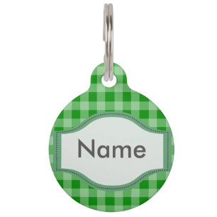 Médaillon Pour Animaux Guingan vert