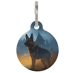 Médaillon Pour Animaux Halloween allemand mouton effrayant