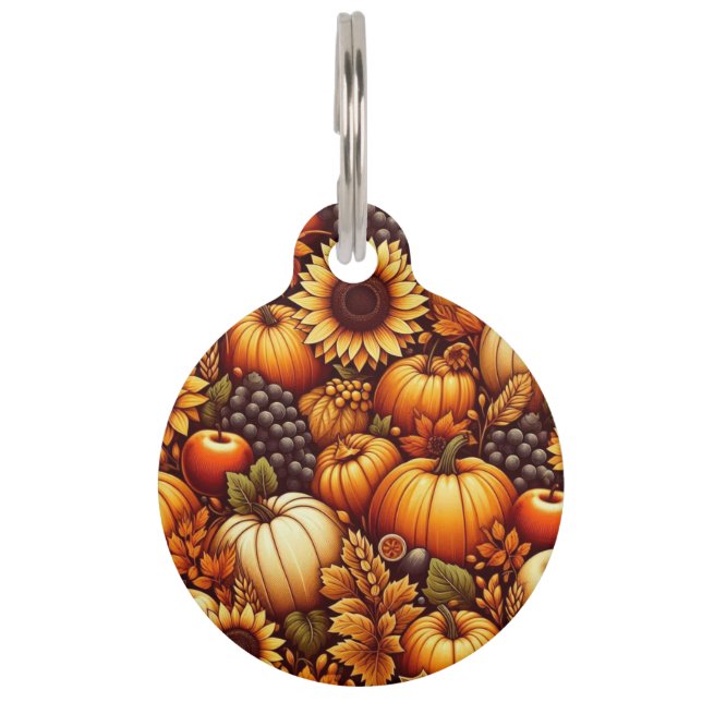 Médaillon Pour Animaux Halloween/Automne/Automne/citrouille (Devant)