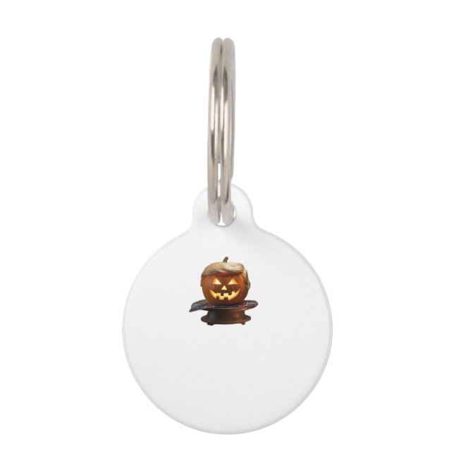 Médaillon Pour Animaux Halloween, Trumpkin Citrouille, Rendre Halloween g (Devant)