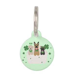 Médaillon Pour Animaux Happy Jour de la Saint Patrick Dog Mail
