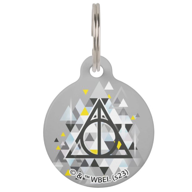 Médaillon Pour Animaux Harry Potter | Geometric Deathly Hallows (Devant)