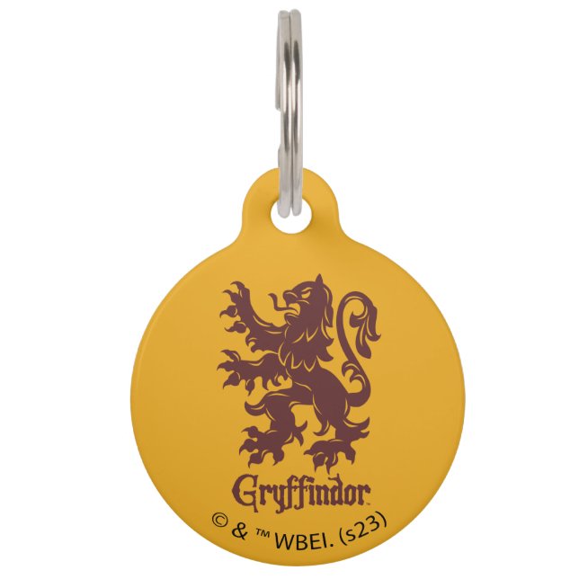 Médaillon Pour Animaux Harry Potter | Gryffindor Lion Graphic (Devant)