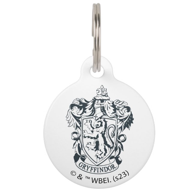 Médaillon Pour Animaux Harry Potter | Gryffindor Stencil Esquisse (Devant)