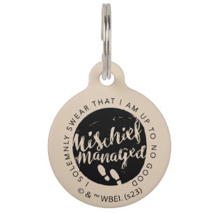 Médaillon Pour Animaux Harry Potter Marauder's Map Charms Typographie
