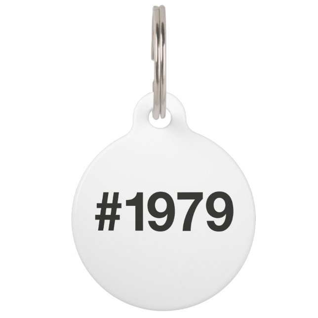 Médaillon Pour Animaux Hashtag 1979 46 Anniversaire (Devant)
