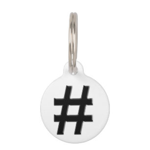 Médaillon Pour Animaux #HASHTAG - Symbole de balise de hachage