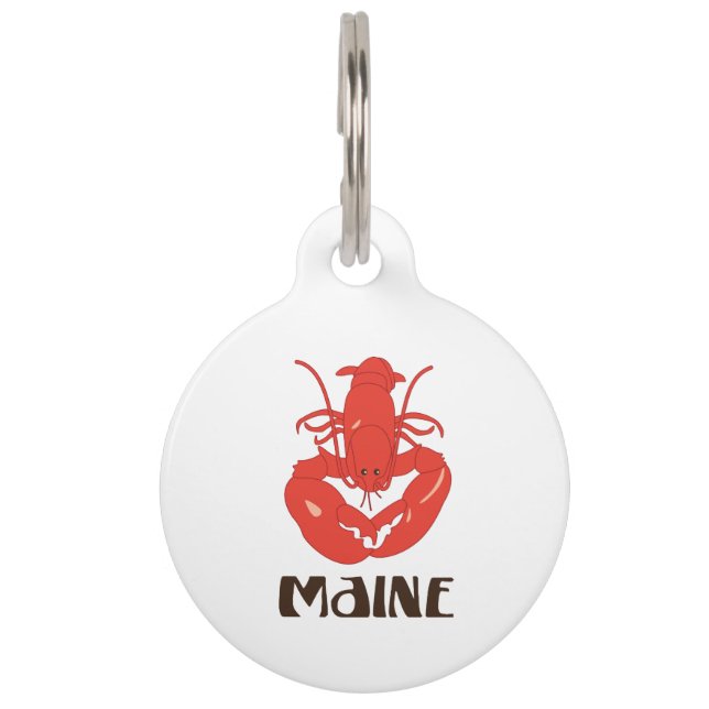 Médaillon Pour Animaux Homard du Maine (Devant)