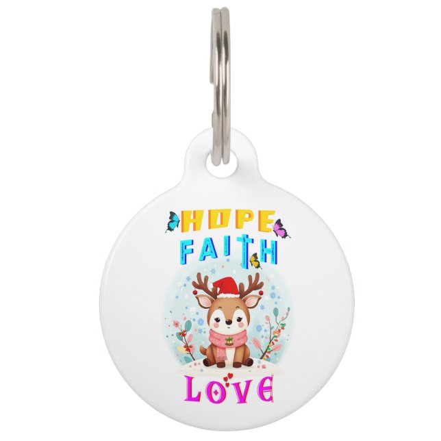Médaillon Pour Animaux Hope Faith Love