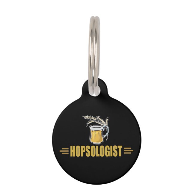 Médaillon Pour Animaux Hopsologue de bière drôle (Devant)