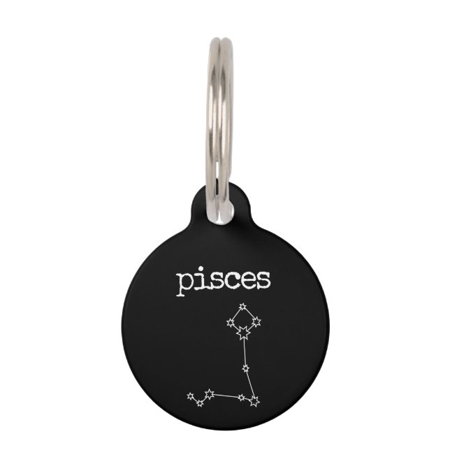 Médaillon Pour Animaux Horoscope céleste Poissons (Devant)