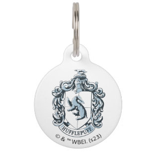 Médaillon Pour Animaux Hufflepuff Crest Blue