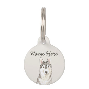 Médaillon Pour Animaux Husky