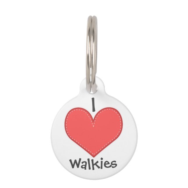 Médaillon Pour Animaux I Lot Heart Walkies Mignonne Chien (Devant)
