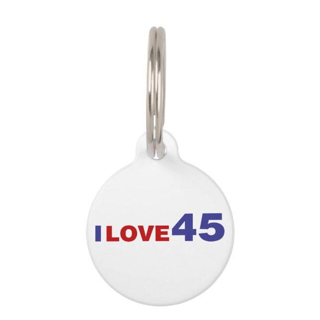 Médaillon Pour Animaux I Love 45 (Devant)