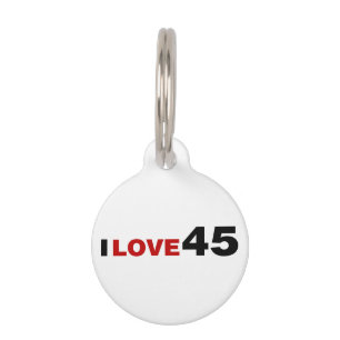 Médaillon Pour Animaux I Love 45