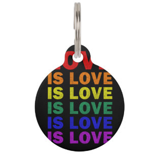 Médaillon Pour Animaux I Promise To Teach Love LGBT-Q Pride Proud Ally Te